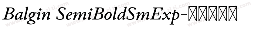Balgin SemiBoldSmExp字体转换